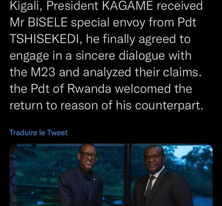 Une photo montrant un émissaire de Félix Tshisekedi chez Paul Kagame ? la photo est sortie de son contexte
