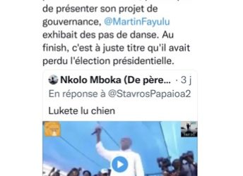 Faux , Martin Fayulu avait présenté son projet de société