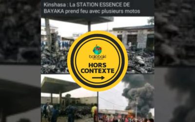 Ces images qui prétendent montrer une station-service en feu à Kinshasa ont plutôt été prises au Burundi 