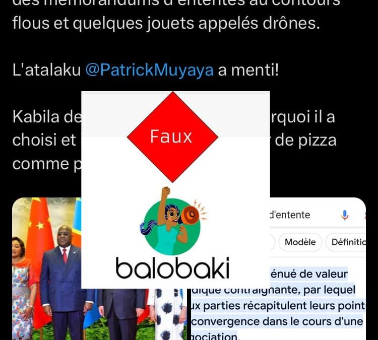 Felix Tshisekedi n’a signé aucun accord avec la Chine ? C’est faux