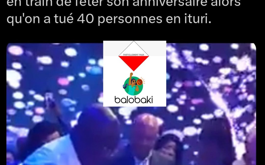 Attention, la photo de Félix Tshisekedi en train de couper un gâteau d’anniversaire date de 2019