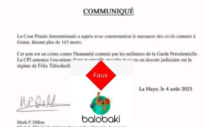 Un prétendu communiqué de la Cour pénale internationale alourdit le bilan des personnes mortes lors d’une manifestation en RDC