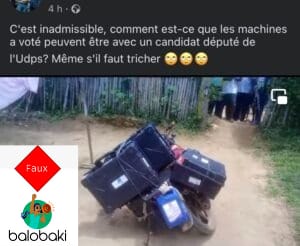 La commission électorale nationale indépendante en RDC alerte et précise que cette photo ne représente pas les machines à voter