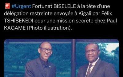 Fortunat Biselele dépêché à Kigali par Félix Tshisekedi pour une mission secrète? Faux, cette photo date de 2019