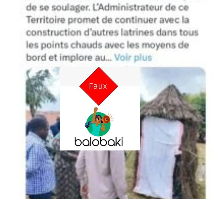 Faux, cette image ne montre pas l’inauguration d’une toilette publique en RDC, mais au Mozambique