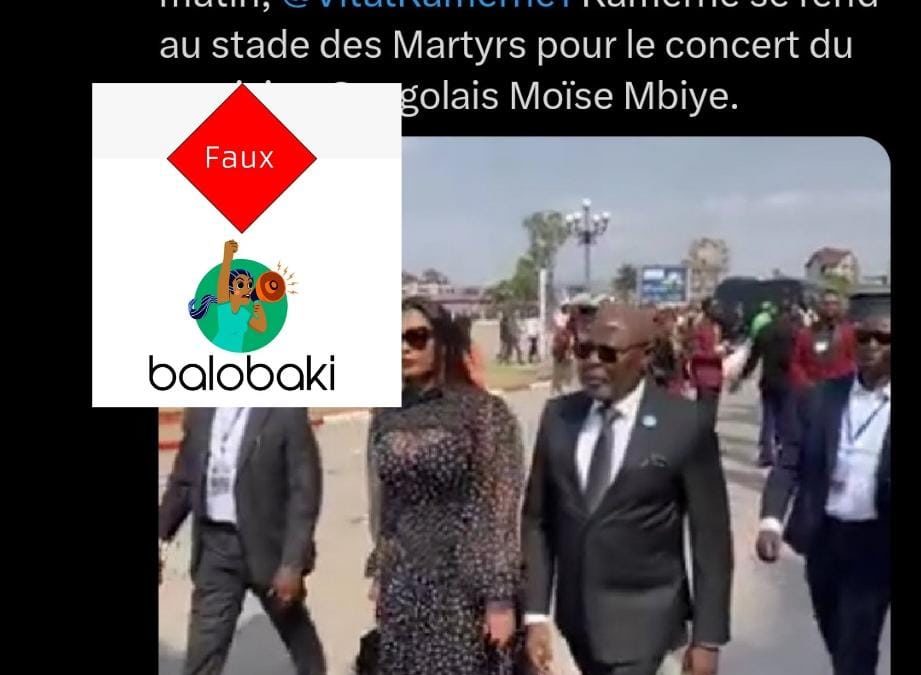 Une vieille photo prétend montrer le président de l’Assemblée nationale de la RDC et son épouse dans un concert à Kinshasa