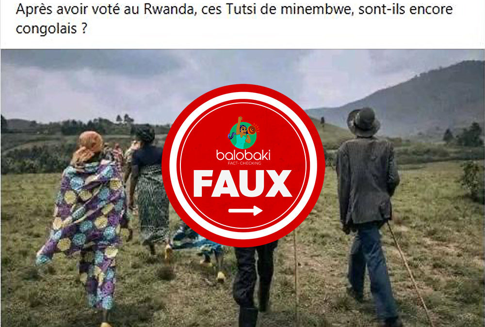 Cette image qui prétend montrer des personnes quittant Minembwe pour les élections au Rwanda est décontextualisée