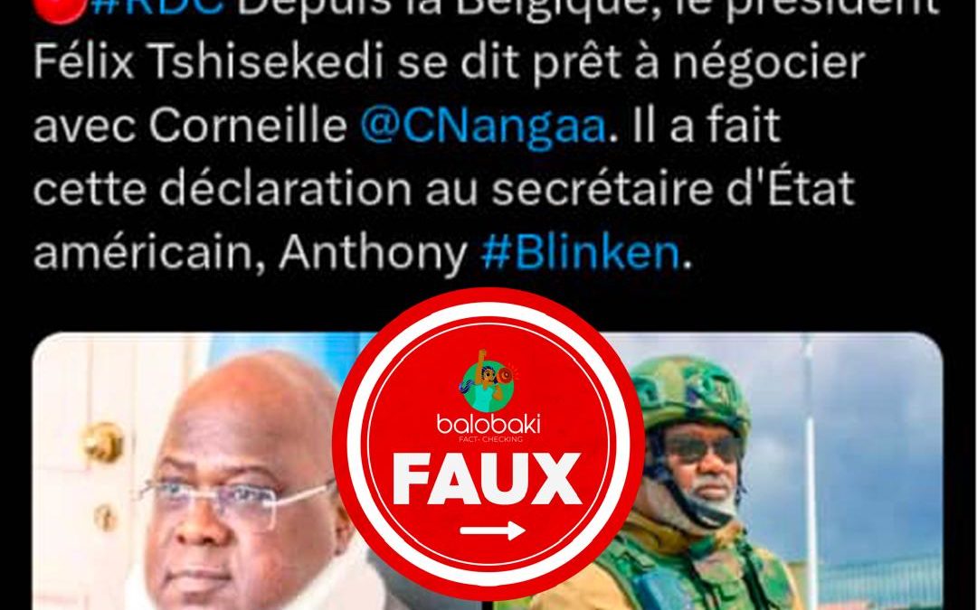 Kinshasa dément une éventuelle négociation entre le président congolais et Corneille Nangaa
