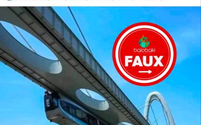 Non, cette photo n’a pas été prise à Kinshasa, c’est une photo montrant un projet d’un train aérien en Chine