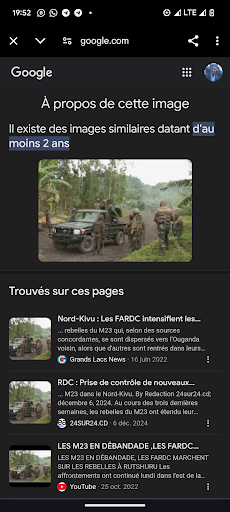 Capture d’écran faite par Balobaki check sur Google image le 08 janvier 2025 à 14h00’ heure de Bunia. 