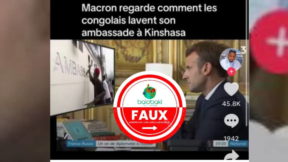La capture d’écran de l’information qui fait l’objet de notre recherche, capture prise le 05 février 2025 par Balobaki check ©️Tiktok