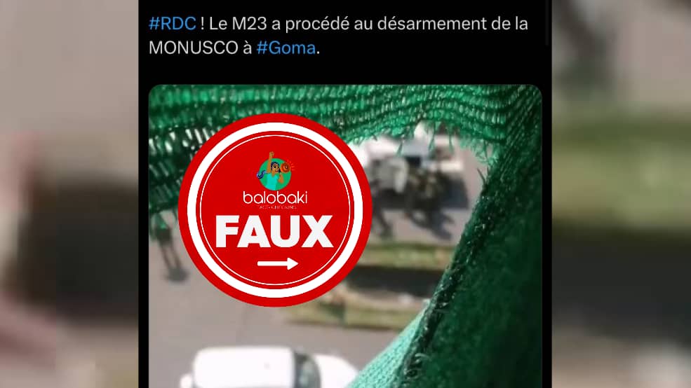 Vidéo qui montre la MONUSCO et le M23 à Goma parlant d'un désarmement