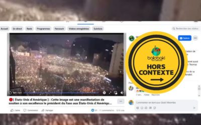 Cette vidéo ne montre pas une manifestation en Russie et aux États-Unis, en soutien au Président de Burkina Faso. Elle vient plutôt de la Serbie