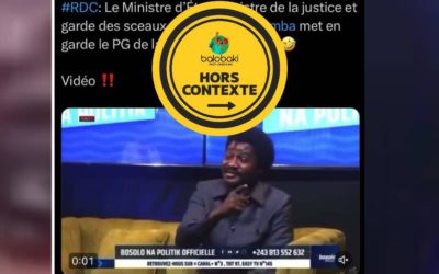 Le ministre de la Justice congolais a-t-il menacé le procureur général lors d’une émission ? La vidéo est sortie de son contexte