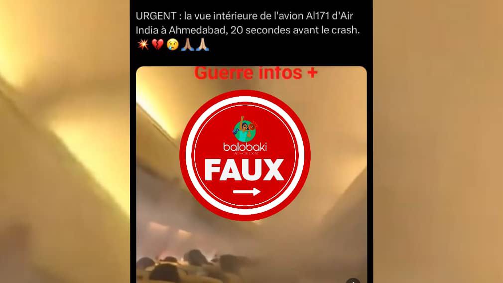 Cette vidéo n’est pas liée au vol Air India. Elle montre un incident d’une compagnie aérienne irlandaise en 2020