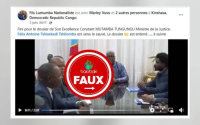 Cette vidéo ne montre pas le président congolais comme médiateur dans l’affaire du ministre congolais de la justice