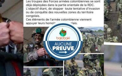 Ces images ne montrent pas le déploiement des forces colombiennes dans l’Est de la RDC