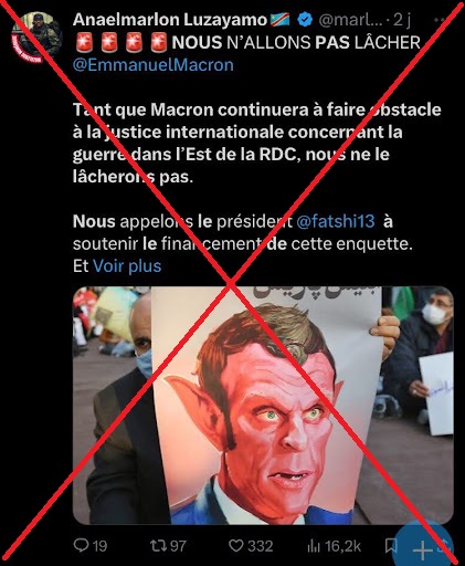 Capture d’écran prise sur X, par Balobaki le 3 juin 2025 à 6h28’ de Kinshasa