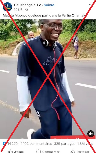 Capture d'écran de la vidéo prise par Balobaki Check le 28 juillet 2025 .