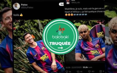 Les images montrant Lewandowski et Lamine Yamal avec un maillot «DRC, Heart of Africa» sont truquées