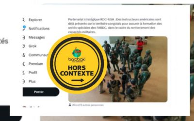 Cette image montre la formation militaire des élites ivoiriennes par les États-Unis en 2023, et non celle des troupes congolaises de RDC
