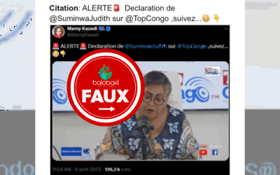 La séquence vidéo, censée mettre en évidence l’exaspération politique de la Première ministre congolaise, a été manipulée
