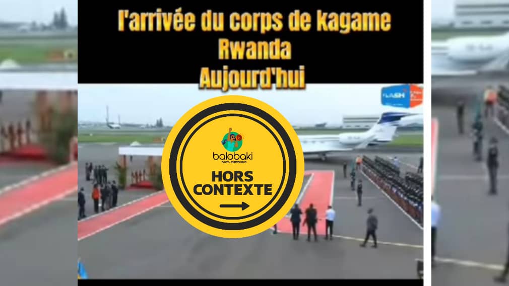 Capture d'écran prise par Balobaki Check montrant le corp supposé de Paul Kagame le 26 août à 13h 36