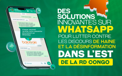 Sécurité dans l’est de la RDC — Balobaki Check lance un projet éditorial innovant sur Whatsaap avec l’appui de l’Union européenne