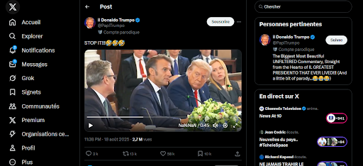 Macron et Donald Trump