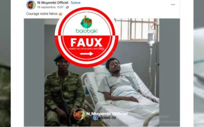 L’image montrant l’ancien ministre de la Justice sur un lit d’hôpital au côté d’un homme en tenue militaire est générée par l’intelligence artificielle