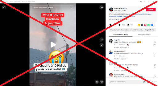 Capture d’écran prise sur ©TikTok par BalobakiCheck le 23 septembre 2025, à 10h27’ de Kinshasa