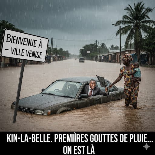 Capture d’écran de publication d’autodérision qui minimise la question climatique en RDC