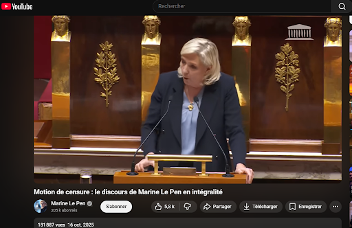 Capture d'écran de la vidéo authentique à l'origine de la manipulation