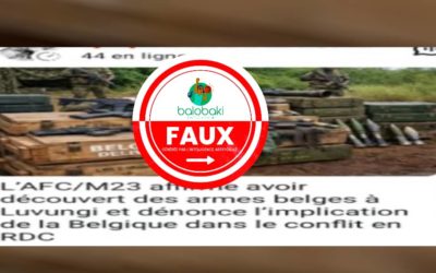 Cette photo ne montre pas des armes belges découvertes à Luvungi, dans l’est de la RDC. Elle a été générée par intelligence artificielle