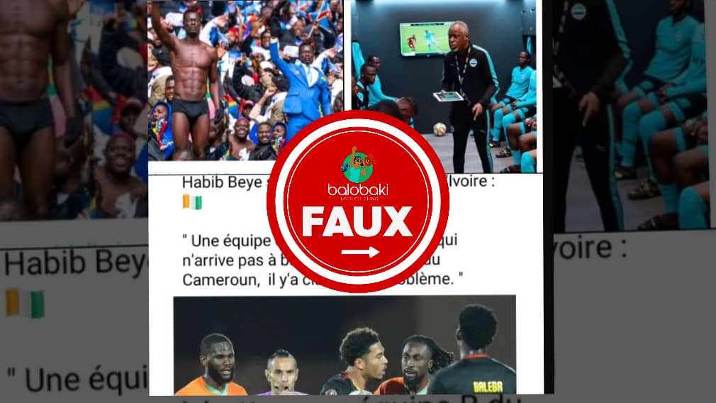 Cote à cote photo du vrai maillot du Botswana et celui lui attribué faussement 