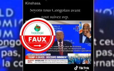 Au forum de Davos, Donald Trump n’a pas incité le peuple congolais à se soulever contre ses autorités. Cette vidéo a été trafiquée par IA