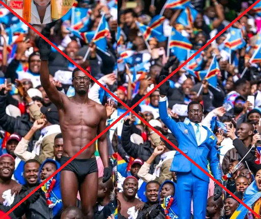 Cote à côté, la photo truquée et l’originale. 