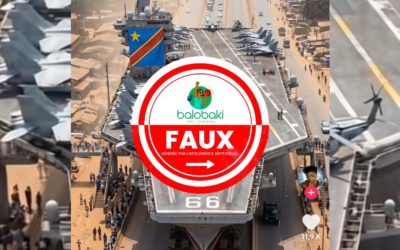 Cette vidéo qui prétend montrer l’arrivée en RDC d’un porte-avions récemment acquis est générée à l’aide de l’IA