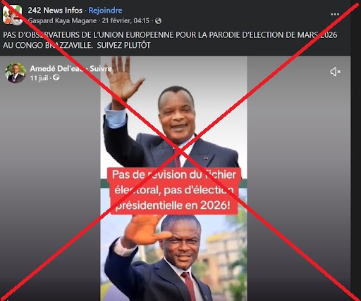 Capture d'écran prise par BALOBAKI CHECK qui prétend montrer un récent audio attribué à RFI