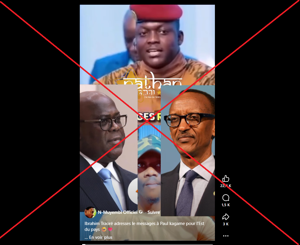 Capture d'écran du sujet qui fait l'objet de notre recherche, elle est prise par Balobaki Check 