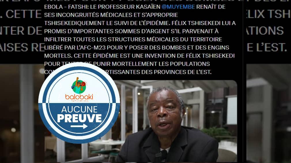 Rien ne prouve que le virus Ebola a été créé pour exterminer les populations de l’Est de la RDC