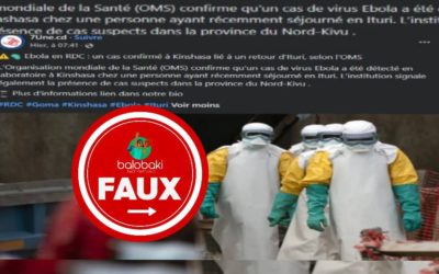Ebola: l’institut national de santé publique dément  les informations sur un cas confirmé  à Kinshasa
