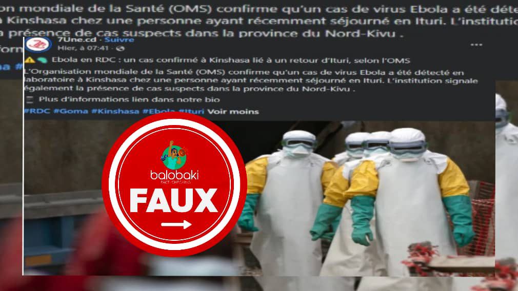 Ebola: l’institut national de santé publique dément  les informations sur un cas confirmé  à Kinshasa