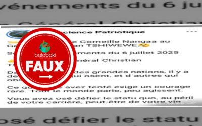 Aucune preuve d’un supposé message de soutien de Nangaa, chef de la rébellion AFC/M23, au Général Christian Tshiwewe cité dans une affaire sécuritaire sensible
