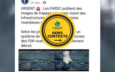 Les images attribuées aux frappes aériennes des FARDC sont anciennes et datent de février 2024