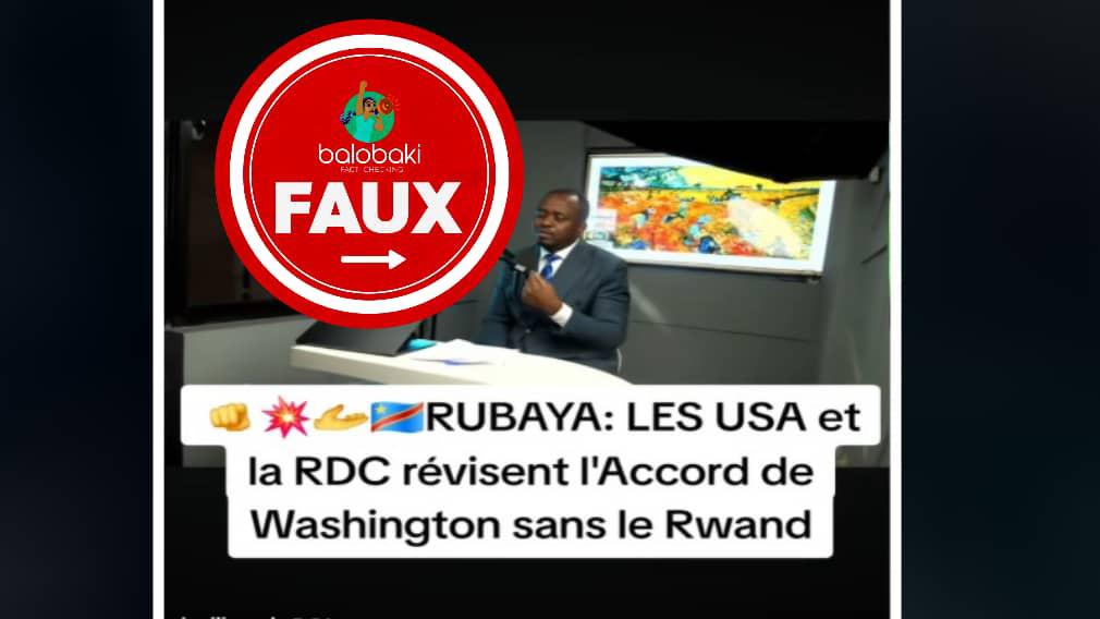 Rien ne prouve que le gouvernement congolais et les États-Unis ont révisé l’accord de Washington sans le Rwanda
