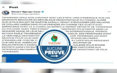 Aucune preuve n’atteste que les migrants expulsés des États-Unis vers la RDC combattent la coalition rebelle AFC/M23 à Kalemie