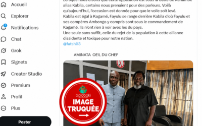 Cette image prétendant montrer une rencontre entre Martin Fayulu et Joseph Kabila est manipulée