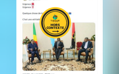 RDC-dialogue national: une vieille photo ressurgit et prétend montrer l’ancien président congolais, avec les présidents de la République du Congo et de l’Angola.