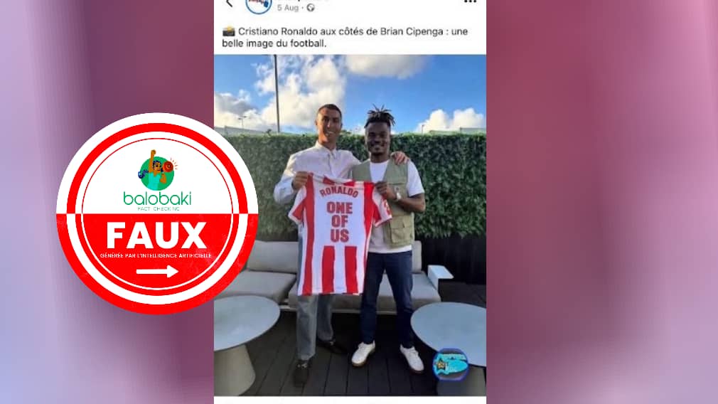 Non, Cristiano Ronaldo n&rsquo;a pas posé avec Brian Cipenga et un maillot « RONALDO ONE OF US »
